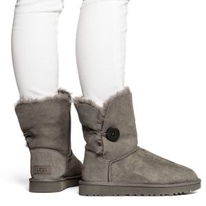 Grey Ugg Bailey Button II Boots Size 7